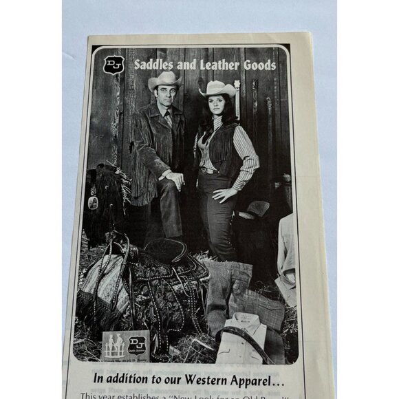 Dickson Jenkins Vintage Print Ad 1970s Western Apparel Saddles Leather Goods - Picture 4 of 6